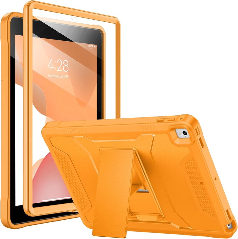 Soke Case for iPad 6th/5th Generation 9.7 Inch 2018/2017,with Built-in Screen Protector and Kickstand, Rugged Full-Body Heavy Duty Protective Cover for Apple iPad Air 2 /Pro 9.7 - Citrus - Image 1